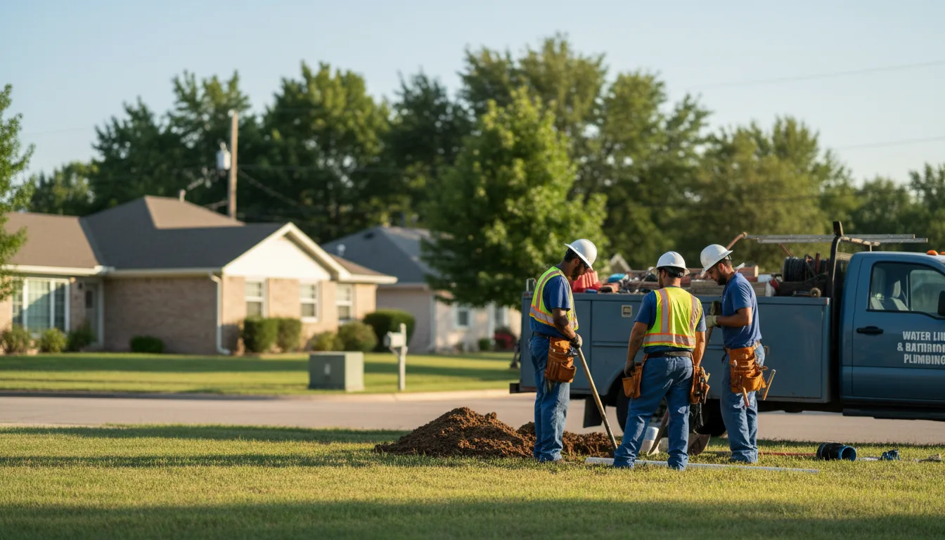 Residential water line and bathroom plumbing service in Leivasy, WV